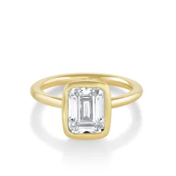 Marrow Fine Engagement Rings^The Roxy Bezeled Emerald Cut Engagement Ring