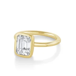 Marrow Fine Engagement Rings^The Roxy Bezeled Emerald Cut Engagement Ring