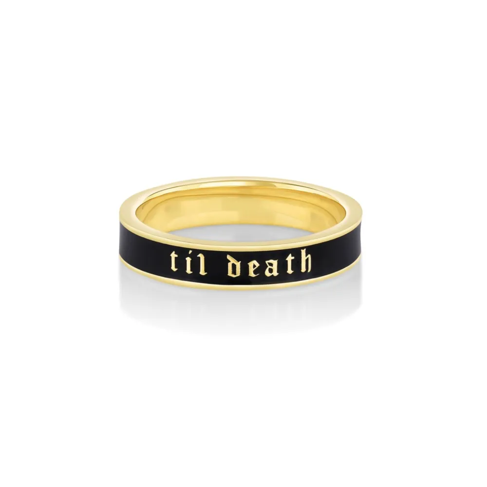 Marrow Fine Anniversary Gifts | Sammi's Favorites^Til Death Black Enamel Band - 4mm
