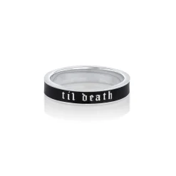 Marrow Fine Anniversary Gifts | Sammi's Favorites^Til Death Black Enamel Band - 4mm