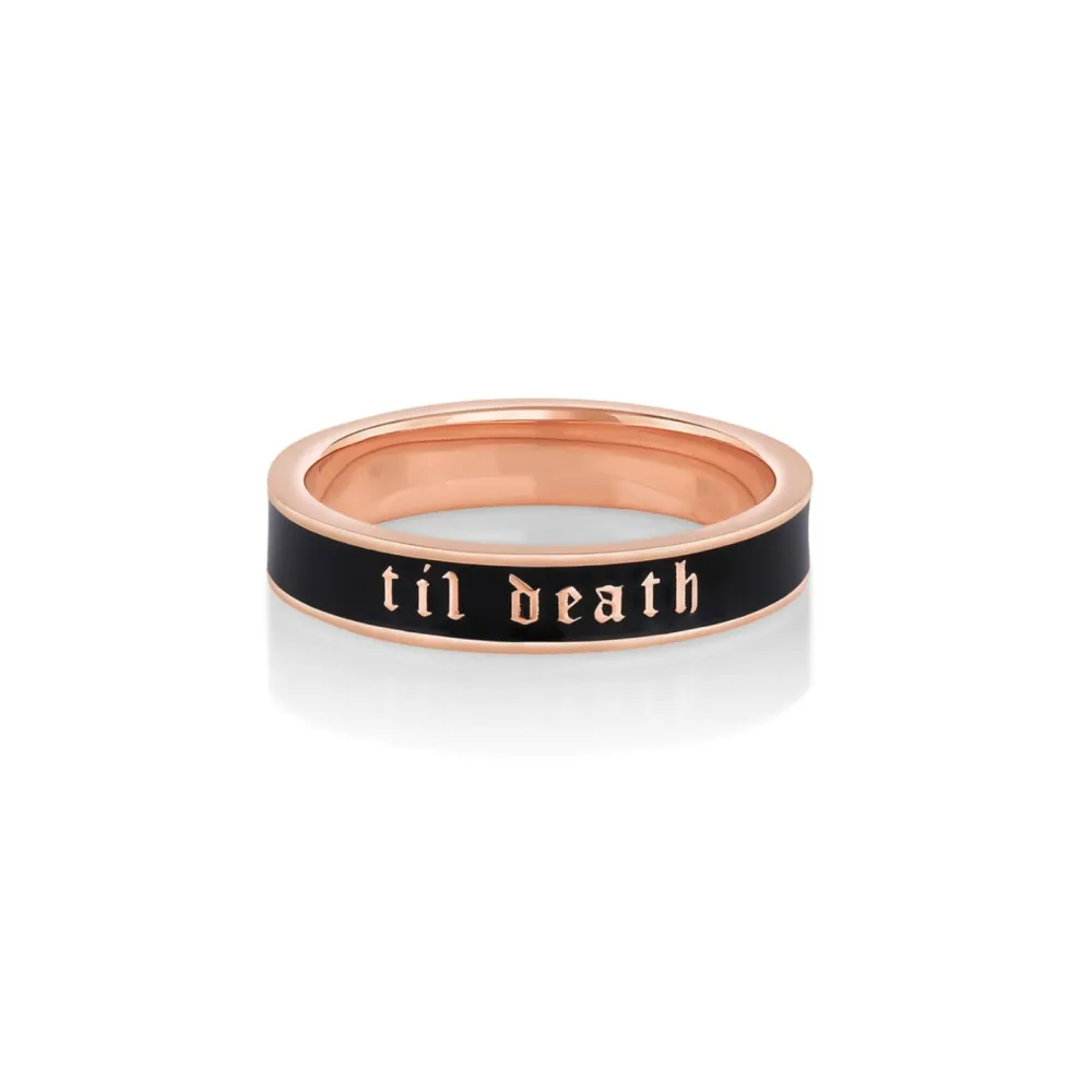 Marrow Fine Anniversary Gifts | Sammi's Favorites^Til Death Black Enamel Band - 4mm