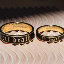 Marrow Fine Anniversary Gifts | Sammi's Favorites^Til Death Black Enamel Band - 4mm