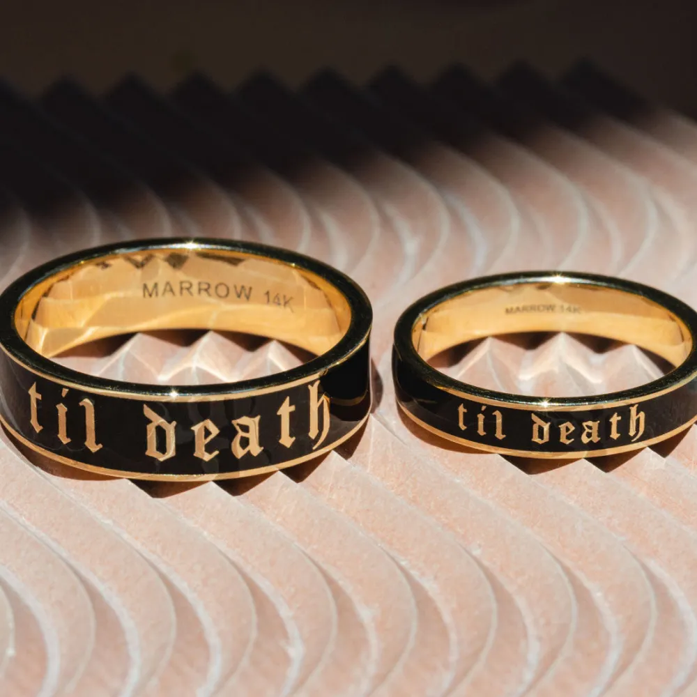 Marrow Fine Anniversary Gifts | Sammi's Favorites^Til Death Black Enamel Band - 4mm