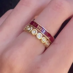 Marrow Fine Anniversary Gifts | Sammi's Favorites^Til Death Cherry Mocha Enamel Band - 4mm