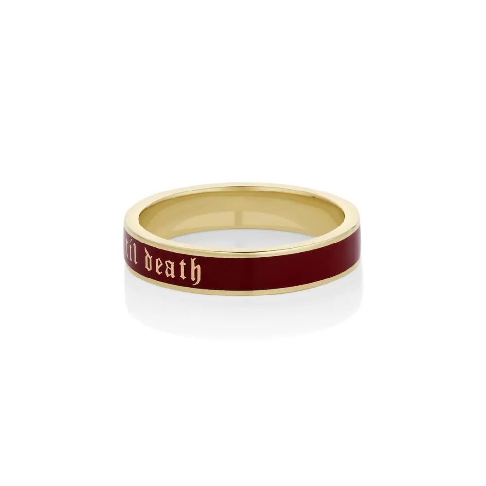 Marrow Fine Anniversary Gifts | Sammi's Favorites^Til Death Cherry Mocha Enamel Band - 4mm