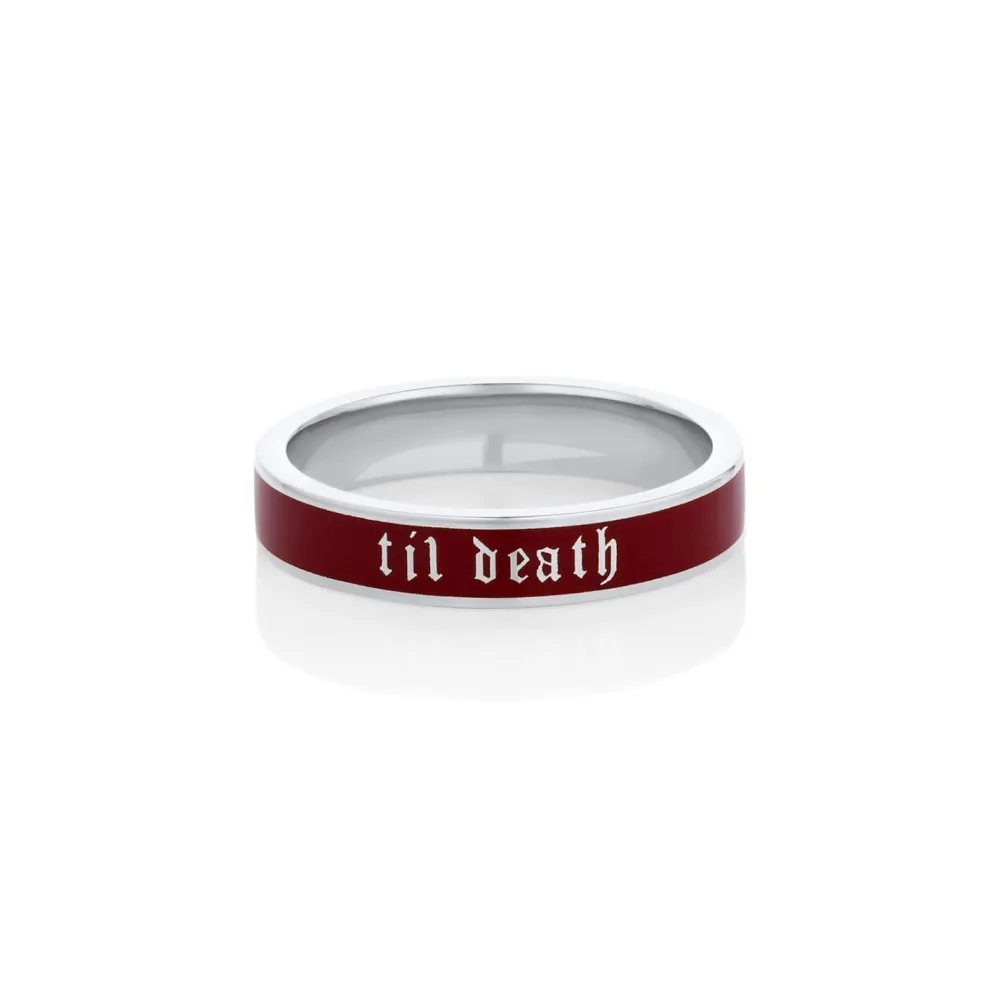 Marrow Fine Anniversary Gifts | Sammi's Favorites^Til Death Cherry Mocha Enamel Band - 4mm