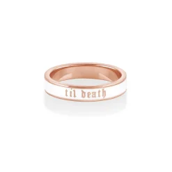 Marrow Fine Anniversary Gifts | Wedding Bands^Til Death White Enamel Band - 4mm