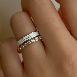 Marrow Fine Anniversary Gifts | Wedding Bands^Til Death White Enamel Band - 4mm