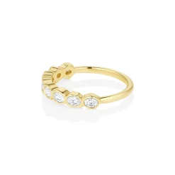 Marrow Fine Anniversary Gifts | Graduation Gifts^White Diamond Abstract Bezel Band