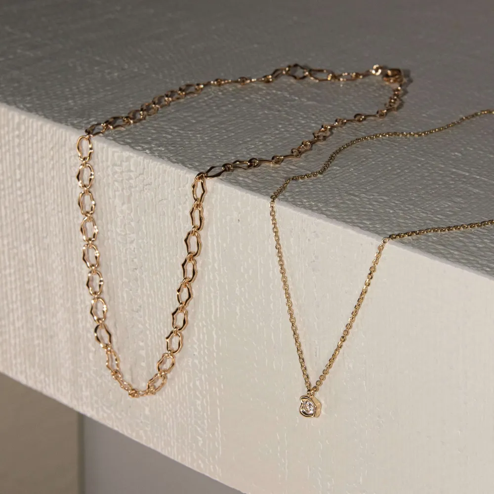 Marrow Fine For The Bride-to-be | Anniversary Gifts^White Diamond Abstract Bezel Necklace