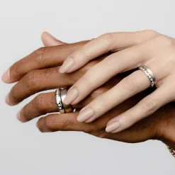 Marrow Fine Men's Bands | Eternity Bands^White Diamond Burnished Teddy Band - 5mm