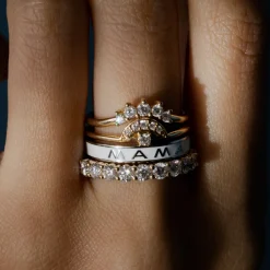 Marrow Fine Sammi's Favorites | Wedding Bands^White Diamond Crown Ring | Small Diamond Headdress for Engagement Ring