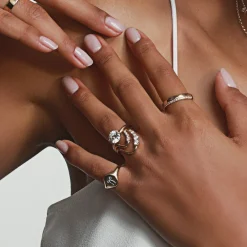Marrow Fine For The New Mom | Anniversary Gifts^White Diamond Mini Lucy Wave Band