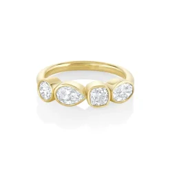 Marrow Fine For The New Mom | Anniversary Gifts^White Diamond Mixed Shape Bezel Band