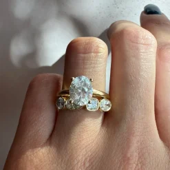 Marrow Fine For The New Mom | Anniversary Gifts^White Diamond Mixed Shape Bezel Band