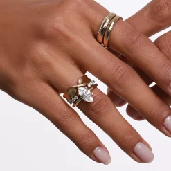 Marrow Fine Wedding Bands | Rings^White Diamond Open Shank Band | Cosmic Light