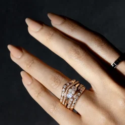 Marrow Fine Wedding Bands | Rings^White Diamond Open Shank Band | Cosmic Light