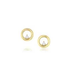 Marrow Fine Under | Under^White Diamond Orbit Hoop Studs