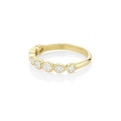 Marrow Fine For The New Mom | Anniversary Gifts^White Diamond Simple Shapes Band