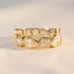 Marrow Fine For The New Mom | Anniversary Gifts^White Diamond Simple Shapes Band