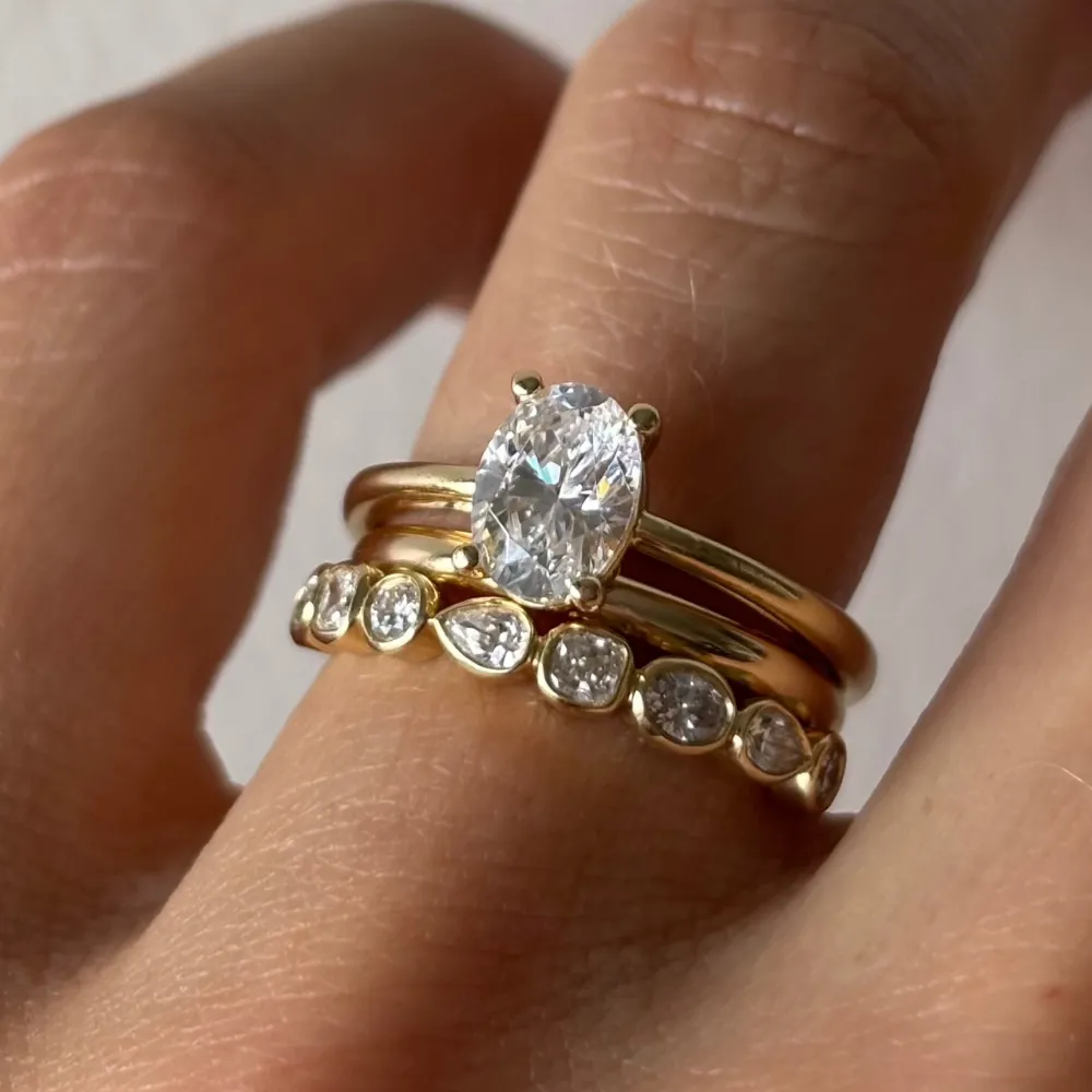 Marrow Fine For The New Mom | Anniversary Gifts^White Diamond Simple Shapes Band