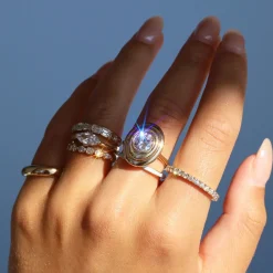 Marrow Fine For The New Mom | Anniversary Gifts^White Diamond Simple Shapes Band