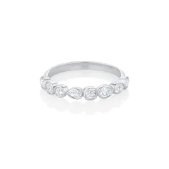 Marrow Fine For The New Mom | Anniversary Gifts^White Diamond Simple Shapes Band