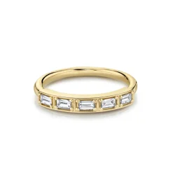 Marrow Fine Eternity Bands | Wedding Bands^White Diamond Step Cut Stacking Band