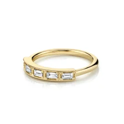 Marrow Fine Eternity Bands | Wedding Bands^White Diamond Step Cut Stacking Band