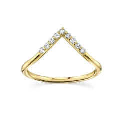Marrow Fine Wedding Bands | Rings^White Diamond Triangle Nesting Ring | Geometric Ring for Bridal Stack