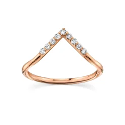 Marrow Fine Wedding Bands | Rings^White Diamond Triangle Nesting Ring | Geometric Ring for Bridal Stack