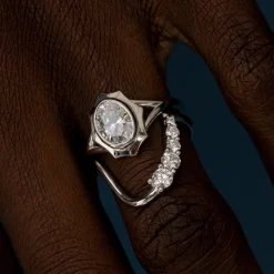 Marrow Fine Anniversary Gifts | Wedding Bands^White Diamond Wedding Band: Lucy Wave Band