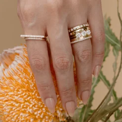 Marrow Fine Anniversary Gifts | Wedding Bands^White Diamond Whisper Half Eternity Band